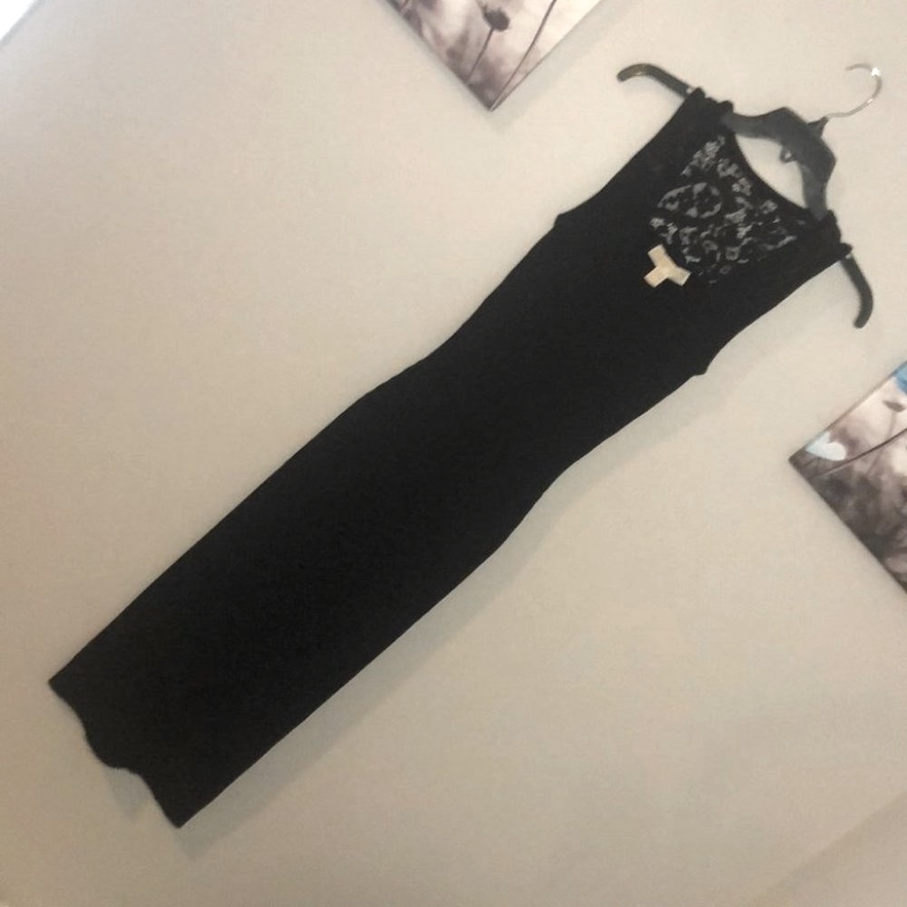 Michael Michael Kors Stretch Bodycon Lace Trim Dress